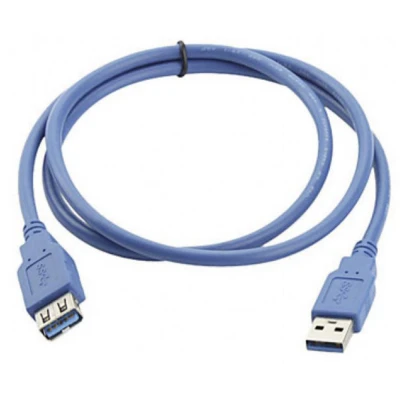 Afbeelding van Manhattan USB kabel 3.2 Gen1 (USB 3.0 / 3.1 Gen1) A stekker, bus 2.00 m Blauw Vergulde steekcontacten, UL gecertificeerd 322379 CG