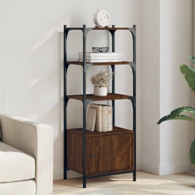 Afbeelding van Boekenkast 3 laags 41x30x109,5 cm bewerkt hout bruineikenkleur