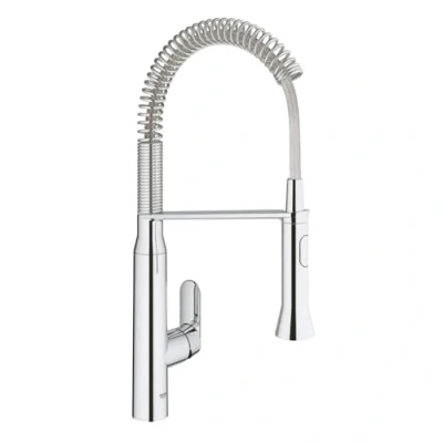 Afbeelding van Grohe K7 keukenmengkraan spiraal met prof. douche chroom