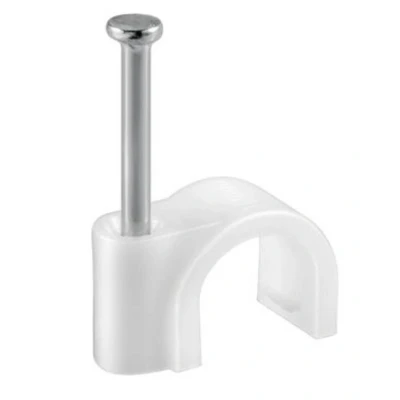 Afbeelding van Kabelklemmen met spijker voor kabels tot 7mm 100 stuks / wit