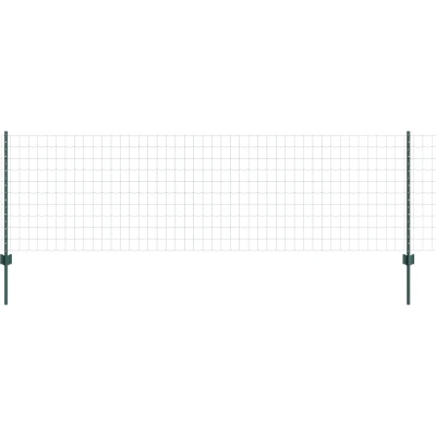 Afbeelding van vidaXL Tuinhek Set van 2 Groen Staal 25 x 0.8 m Duurzaam
