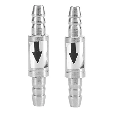 Afbeelding van Nikou 2 stks Roestvrij Staal One Way Anti Terugslagklep Non Return CO2 Lijn 4/6 mm Regulator Diffuser Buis in Aquarium Systeem