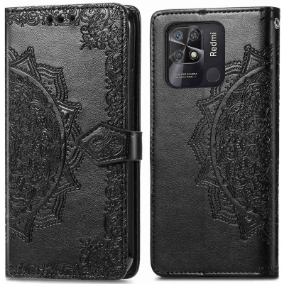 Afbeelding van Xiaomi Redmi 10C Hoesje Kunstleder iMoshion Bookcase Zwart Telefoonhoesje