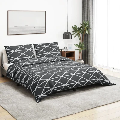 Afbeelding van vidaXL Dekbedovertrekset 135x200 cm katoen grijs