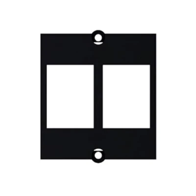 Afbeelding van BACHMANN maatwerk module frame 2x Keystone met metalen beugel, zwart