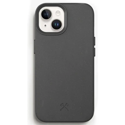 Afbeelding van Woodcessories bio Case MagSafe Geschikt voor iPhone 15 Plus Duurzaam Eco vriendelijk Gemaakt van materialen Zwart