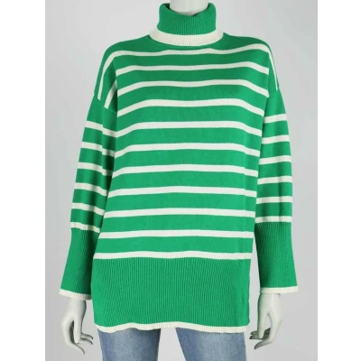 Afbeelding van Trui Lilly Groen met Ecru Dames One Size
