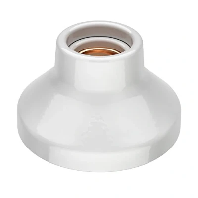 Afbeelding van ledscom.de Plafondlamp/fitting ELEKTRA, porselein, wit glanzend, 1x E27 max. 300W, decoratieve lamp, wandlamp, hal, plafondlamp, retro fitting, fitting