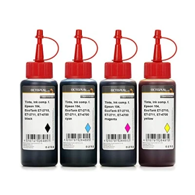 Afbeelding van Printerinkt compatibel voor Epson 104, EcoTank ET 2710, 2711, 4700 CMYK 4 x 250 ml