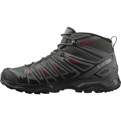 Afbeelding van Salomon X Ultra Pioneer Mid Gore tex Hiking Shoe heren,Peat Quiet Shade Biking Rood,43 1/3 EU