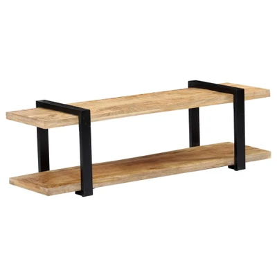 Afbeelding van vidaXL Tv meubel 130x40x40 cm massief mangohout