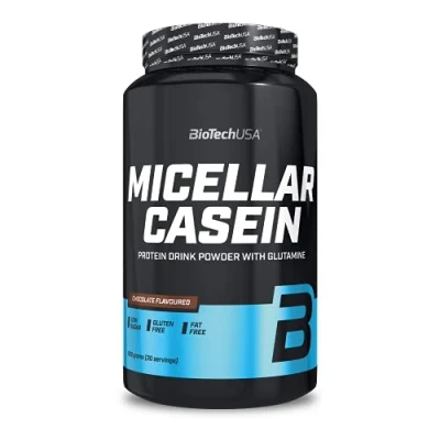 Afbeelding van BioTechUSA Micellar Casein Protein Powder Verlengde Opneemtijd Glutenvrij en Vetvrij Toegevoegd L Glutamine, 908 g, Chocolade