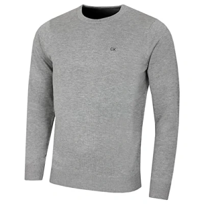 Afbeelding van Calvin Klein Heren trui met ronde hals Grijze Mergel L