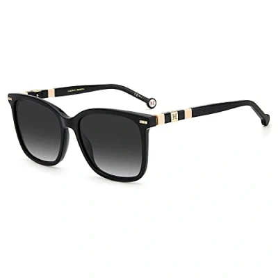 Afbeelding van Carolina Herrera Donna CH 0045/S 3H2/9O Occhiali da sole Plastica Nero / Rosa Grigio Squadrata Sfumato