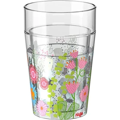 Afbeelding van Haba Glitterbeker Bloemen 340 Ml