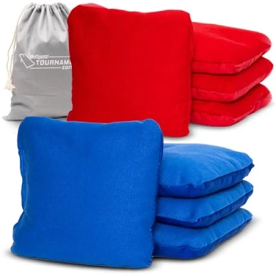 Afbeelding van GoSports Dubbelzijdige Cornhole Bean Bags Slide &amp; Stop Regulation Toernooi Set van 8