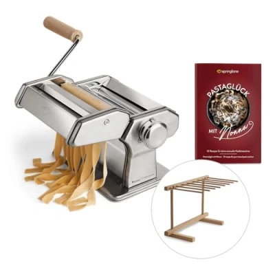 Afbeelding van Springlane Pastamachine Nonna incl. Pasta droogrek Zilver