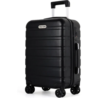 Afbeelding van TAN.TOMI Kofferset 41L Handbagage Ruimbagage Cijferslot Reiskoffer met Wielen Zwart