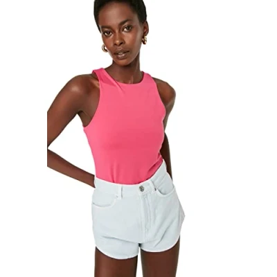 Afbeelding van Trendyol Groene Halternek Body Smoothing Flexibele Onderkant Snap Gebreide Twoss20Bd0044