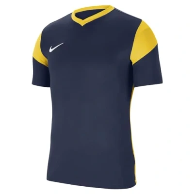 Afbeelding van Nike Heren Short Sleeve Top M Nk Df Prk Drb Iii Jsy Ss, Midnight Navy/Tour Yellow/Wit, CW3826 410,