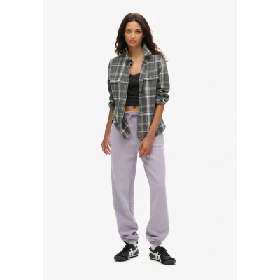 Afbeelding van Superdry Vrouwen Essential Logo Joggingbroek met Enkelboorden Paars Grootte: 44