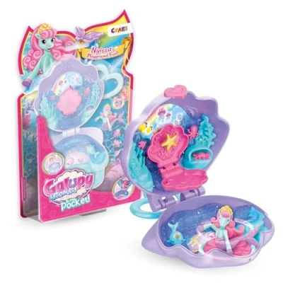 Afbeelding van Galupy Mermaid In My Pocket 1 x eenhoornfiguur met zeemeerminnenvin, inklapbare mini speelset eenhoorn speelgoed meisjes