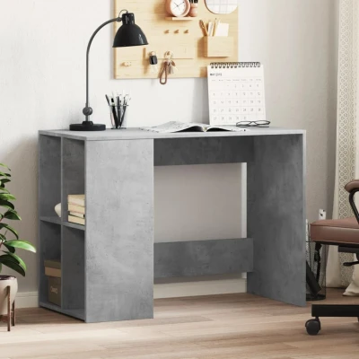Afbeelding van Bureau 102x50x75 cm bewerkt hout betongrijs