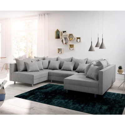 Afbeelding van Bank Clovis Grijs Vlakgeweven woonlandschap Module Sofa