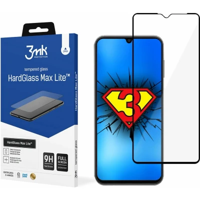 Afbeelding van 3MK HardGlass Max Lite Sam A14 czarnyblack, Volledig scherm glas (1 Stuk, Samsung Galaxy A14, 5G), Smartphone beschermfolie, Zwart