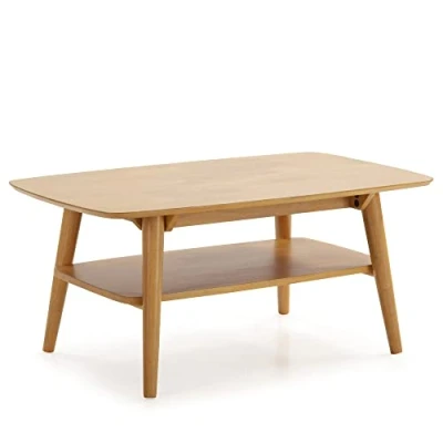 Afbeelding van HOMN LIVING Salontafel Palma, 1 opening, eiken, massief hout, 100 cm (breedte), 60 (diepte), 45 (hoogte)