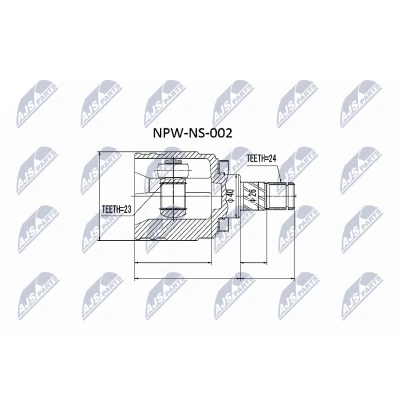 Afbeelding van Homokineet reparatieset, Aandrijfas OEM 39711 02A05