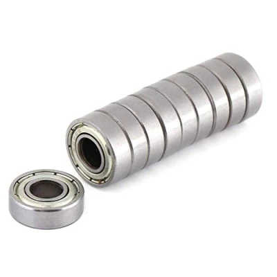 Afbeelding van 10 Stuks Miniatuur Diepgroefkogellagers Dubbel Metaal Afgeschermd/Afgedicht, 8 * 19 6mm Hittebestendig Duurzaam Multi Use Lagerstaal 698ZZ