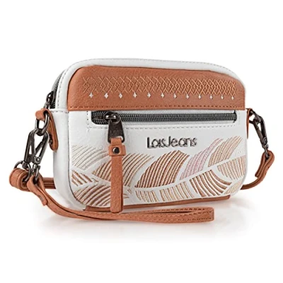 Afbeelding van Lois Portemonnee Dames Klein Tassen van Synthetisch Leermateriaal tas met Verstelbare Riem. Mobiel Duurzaam Voorvak Crossbody Leer Lois, Wit