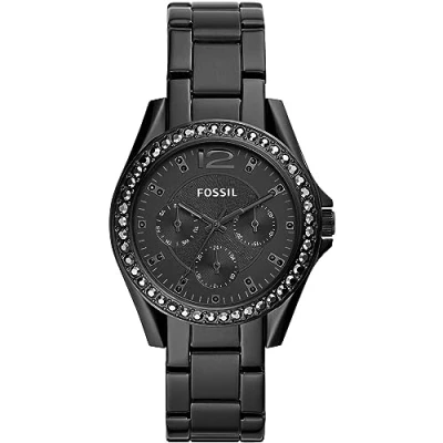 Afbeelding van Fossil dames Riley horloge ES4519 in de kleur Zwart