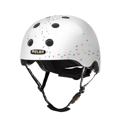 Afbeelding van Partychimp fietshelm Urban Active Pop Ants wit mt 52 58 cm