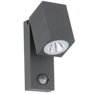 Afbeelding van Leen Bakker EGLO Sensorwandlamp Sakeda LED Antraciet Wandlampen Grijs Aluminium