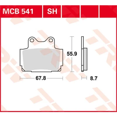 Afbeelding van TRW Remblokset MCB541SH