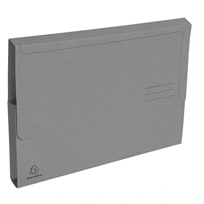 Afbeelding van Exacompta Ref 47678E Forever Collection Document Portefeuilles (Pack van 50) 240 x 320 mm groot, geschikt voor A4 documenten, 290 gsm Premium Pressboard Grijs