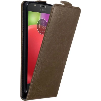 Afbeelding van Cadorabo Hoesje geschikt voor Motorola MOTO E4 in KOFFIE BRUIN Beschermhoes Flip Case Cover magnetische sluiting