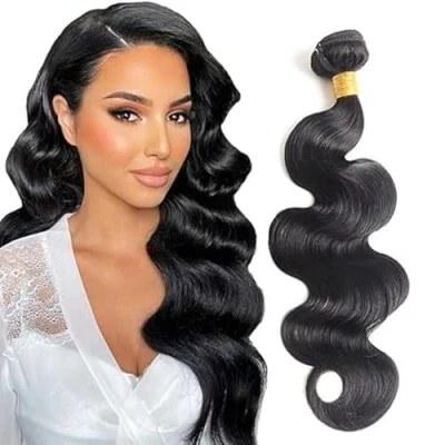 Afbeelding van Tuheers Body Wave Bundles Human Hair Weft Real Extensions for Woman 100% Unprocessed Virgin Double 12 Inches