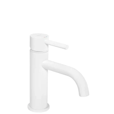 Afbeelding van REA Lungo Wastafelkraan/ Mengkraan Opbouw Laag Model Glans Wit
