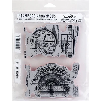 Afbeelding van Tim Holtz Stampers Anon Cling RBBR Stempel Set Uitvinder 1, andere, One Size
