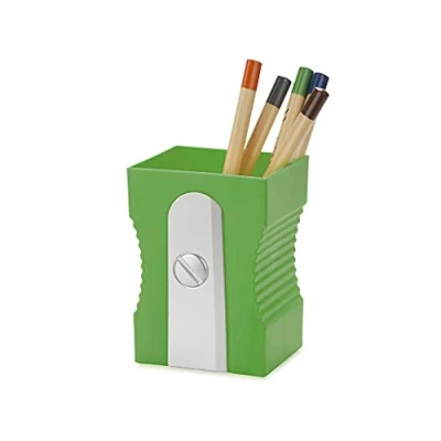 Afbeelding van Balvi Sharpener potloodhouder kleur groen houdt je bureau opgeruimd, origineel en leuk