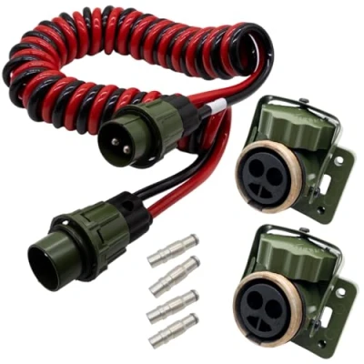Afbeelding van SERTPLAS 2 polige 4 m Natospiraal + x NATO bus en contactbus 35 mm² 12 V/24 V kabel