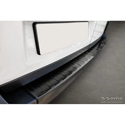 Afbeelding van Avisa Zwart RVS Achterbumperprotector voor Volkswagen Crafter &amp; MAN TGE 2017 &#039;Ribs&#039; (&#039;XL&#039; version)
