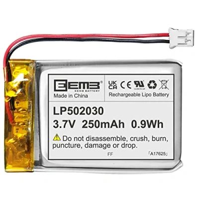 Afbeelding van EEMB lithium polymeerbatterij 3,7 V 250mAh 502030 Lipo oplaadbare batterij met draad JST connector voor VXI Blue Parrott bevestig de polariteit van het apparaat en aankoop