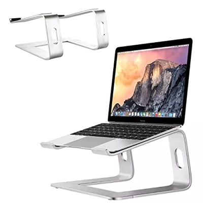 Afbeelding van Universele aluminium Laptop Stand / Geschikt voor MacBook Zilver