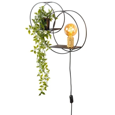Afbeelding van Lucide Wandlamp Circle Zwart
