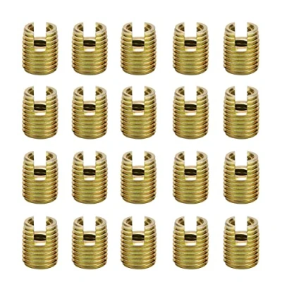 Afbeelding van Schroefinzetstukken, Akozon 20 stuks 302 Koolstofstaal Zelftappende schroefdraad Inzet Schroef Reparatieset (interne M2* 0,4 Extern M4,5 * 0,5: 6 mm)