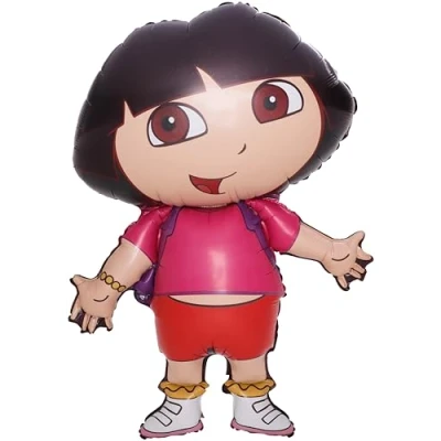 Afbeelding van Toyland® 94 cm (37&quot;) Dora The Explorer vormige folieballon met karakter kinderfeestballonnen
